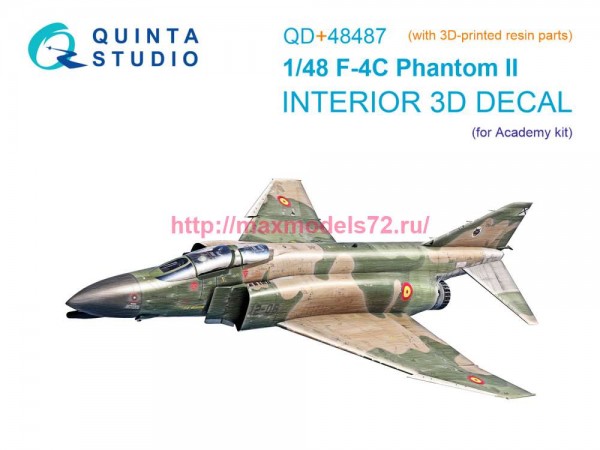 QD+48487   3D Декаль интерьера для F-4C Phantom II (Academy) (с 3D-печатными деталями) (thumb85123)